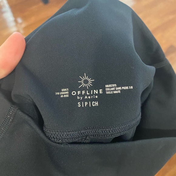 Aerie Offline Black Mesh Athletic Leggings - Picture 5 of 5